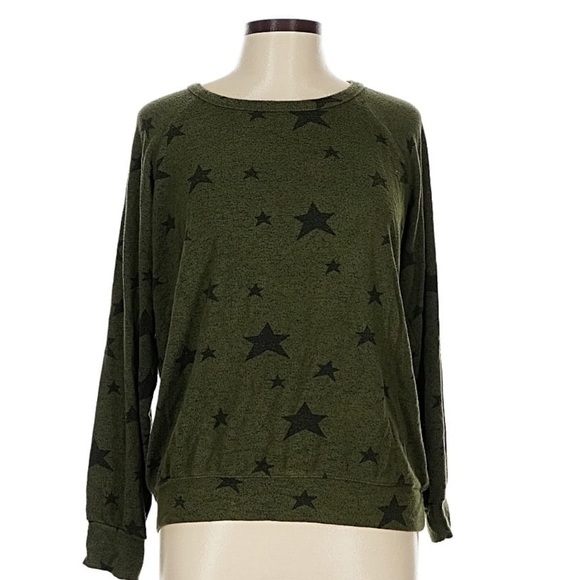 Buffalo David Bitton Tops - Buffalo David Bitton Green Star Print Top